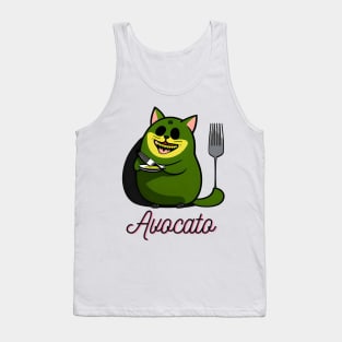 Crazzy Avocato Cat Avocado Vegan And Cat Lover Kitten Tank Top